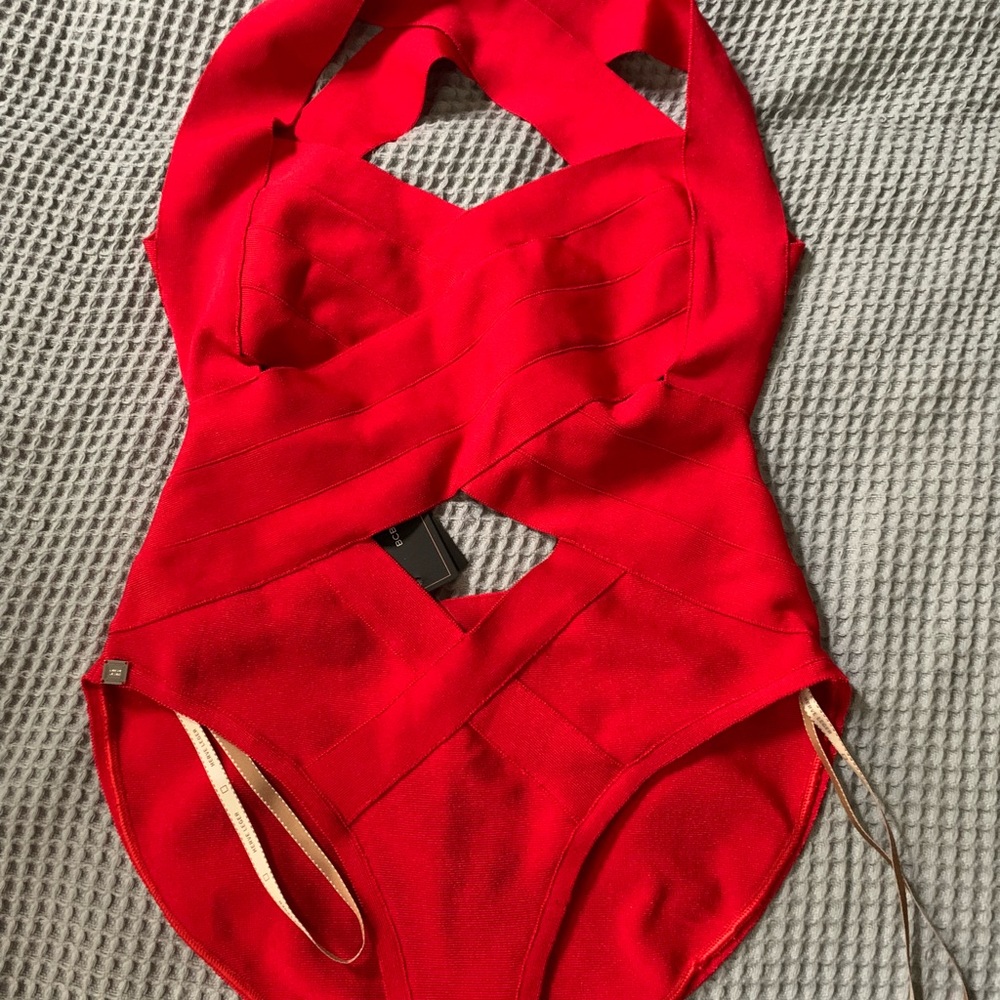 Herve Leger Cut Out Bandage One Piece